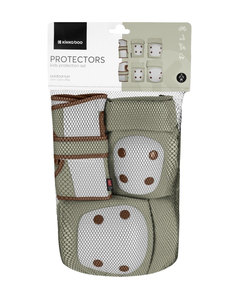 Protectores para rodillas y codos color verde militar