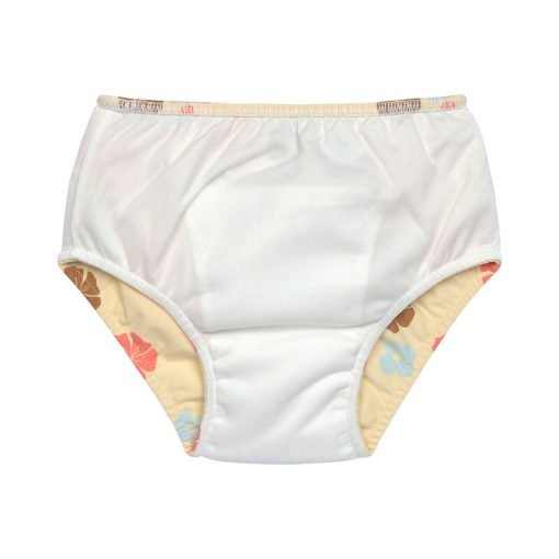 Bañador pañal flores vainilla 03-06 meses, talla 62/68