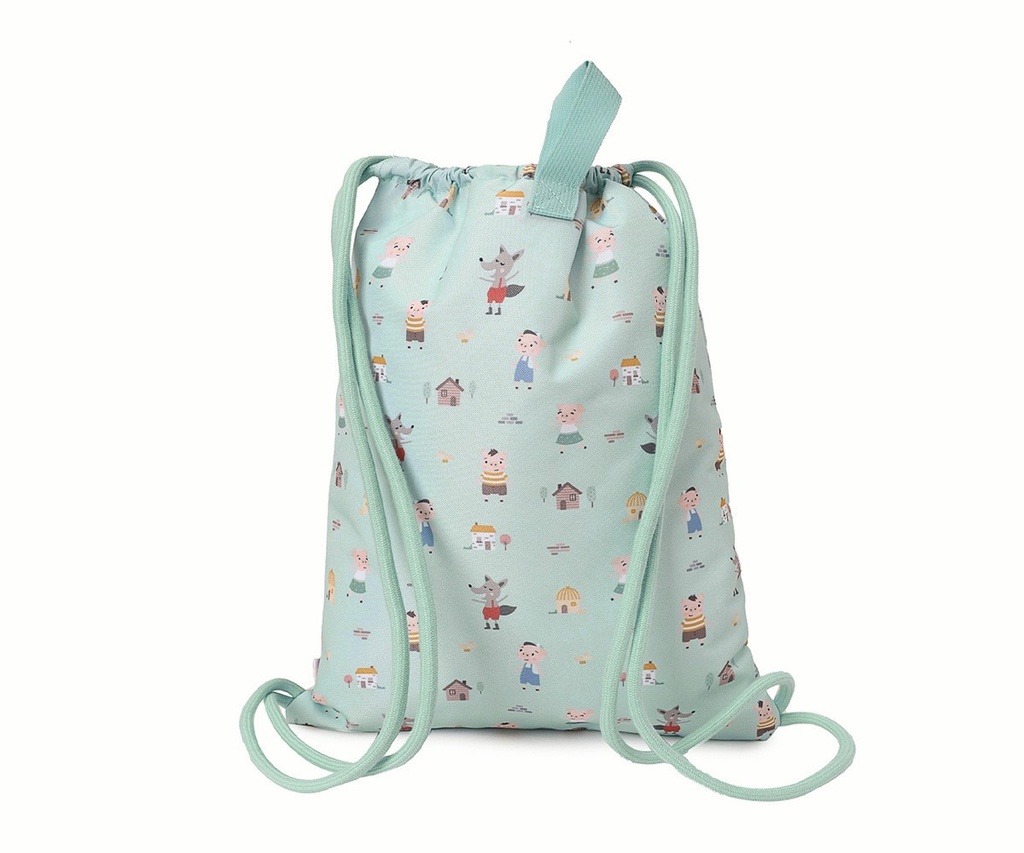 Mochila saco tela The Three Little Pigs