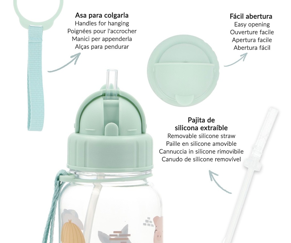 Botella de tritán The Three Little Pigs