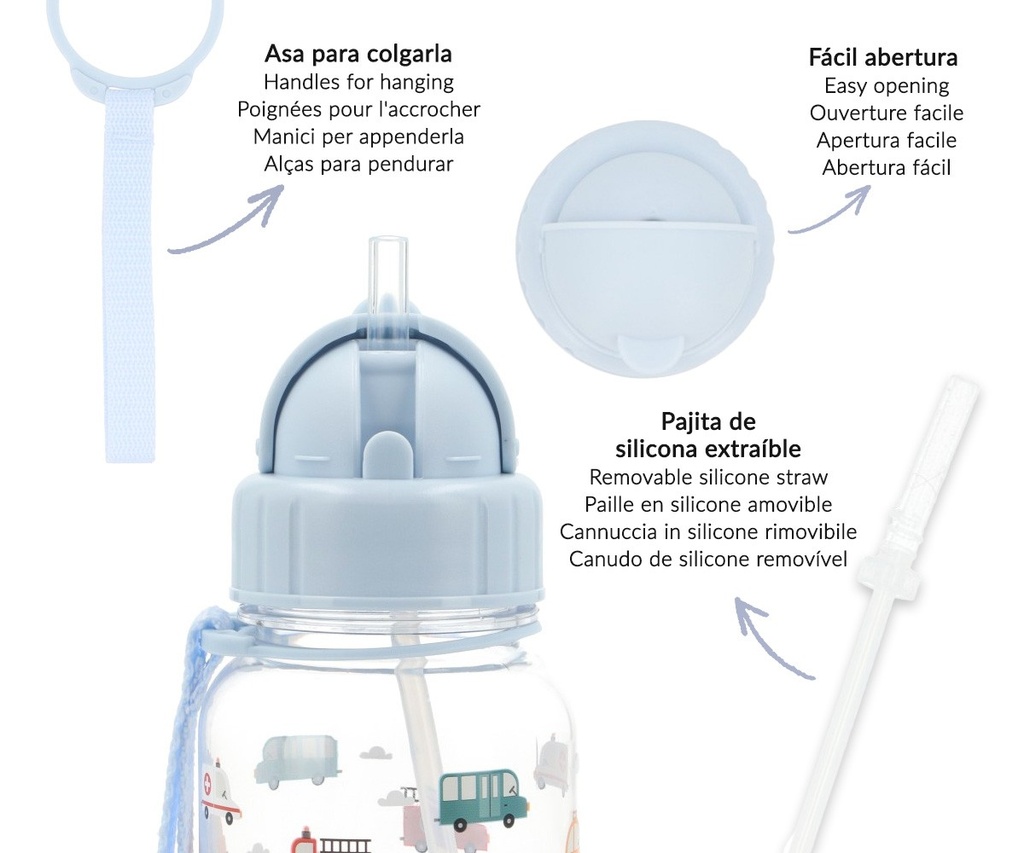 Botella de tritán City Cars