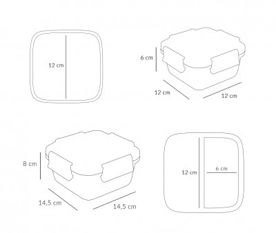 Caja Almuerzo Grande Geometric Nature