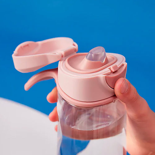 Botella de tritán con boquilla y asa 450ml - Blush Crush