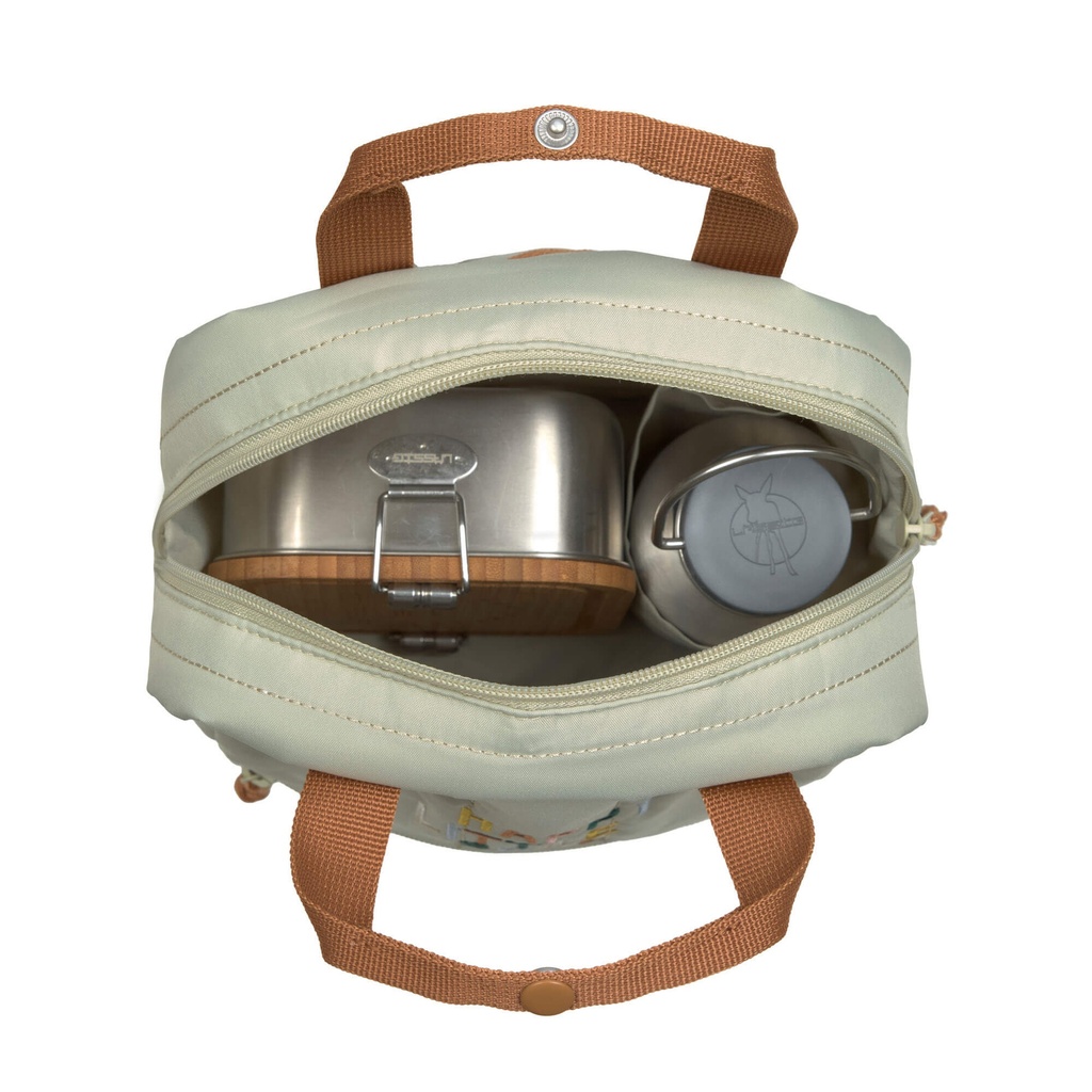 Mochila Square Mini Little Gang light khaki