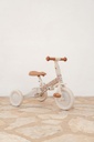 Triciclo con barra 4 en 1 blanco flores