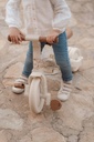 Triciclo con barra 4 en 1 blanco flores