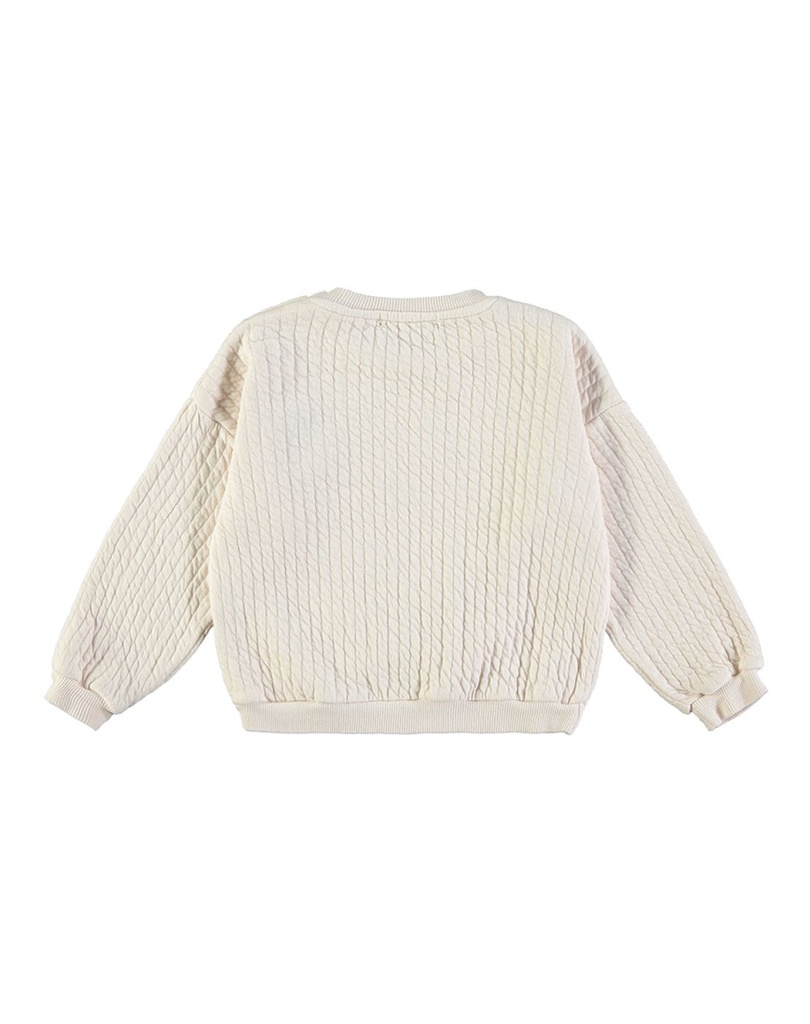 Sudadera Quilted Ecru