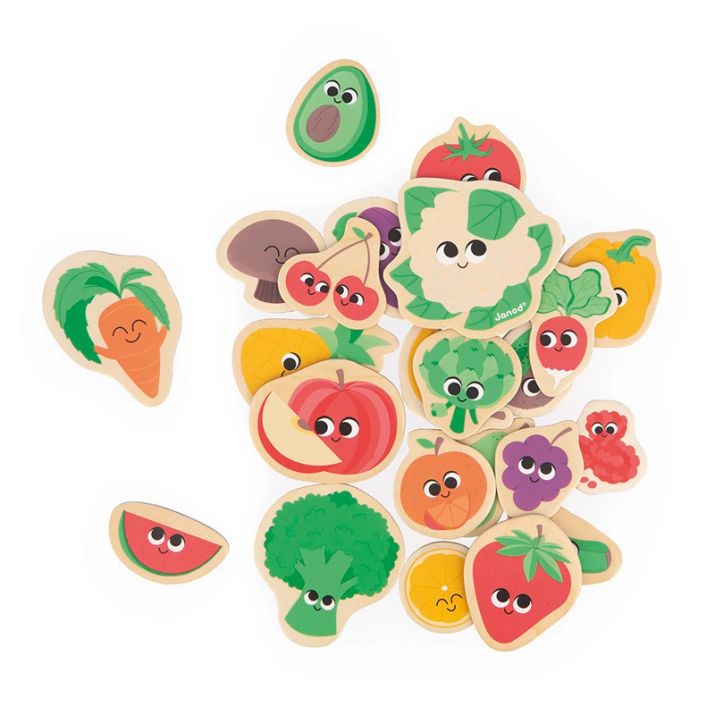 IMANES DE FRUTAS Y VERDURAS 24 PIEZAS