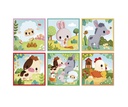 GRANJA - 9 CUBOS DE CARTÓN ANIMALES DE LA GRANJA