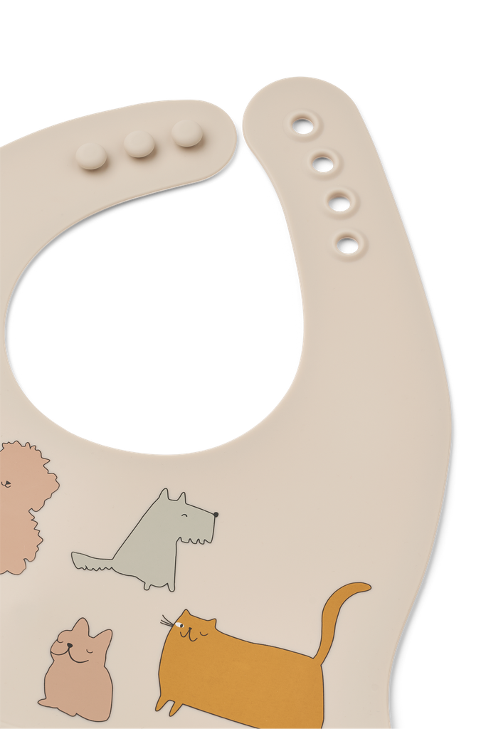 Babero Silicona 2-pack Cats and Dogs Sandy