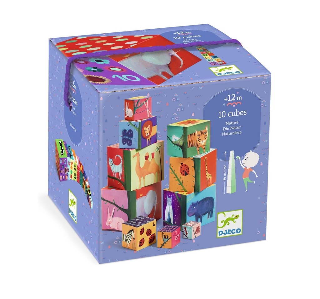 Primera Edad 10 Cubos natura y animales