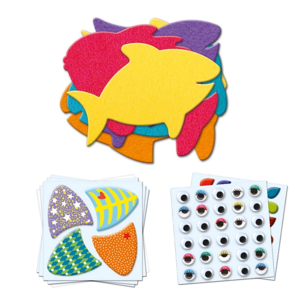 Crear con pegatinas Me gustan los peces