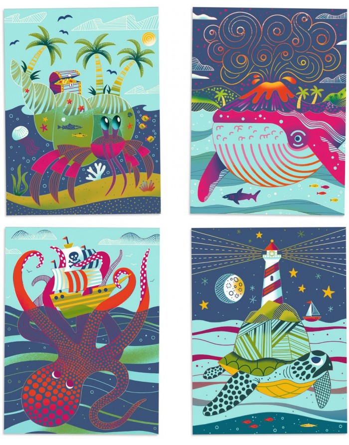 Cuadros para rascar Encima y debajo