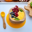 Bol bamboo amarillo Eco Rascals + cuchara