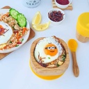 Bol bamboo amarillo Eco Rascals + cuchara