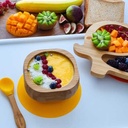 Bol bamboo amarillo Eco Rascals + cuchara