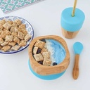 Bol bamboo azul Eco Rascals + cuchara