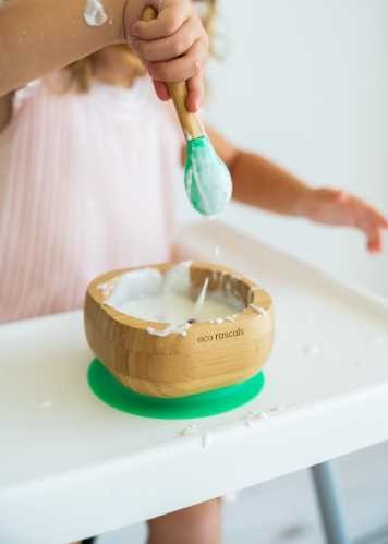 BOL BAMBOO VERDE ECO RASCALS+CUCHARA