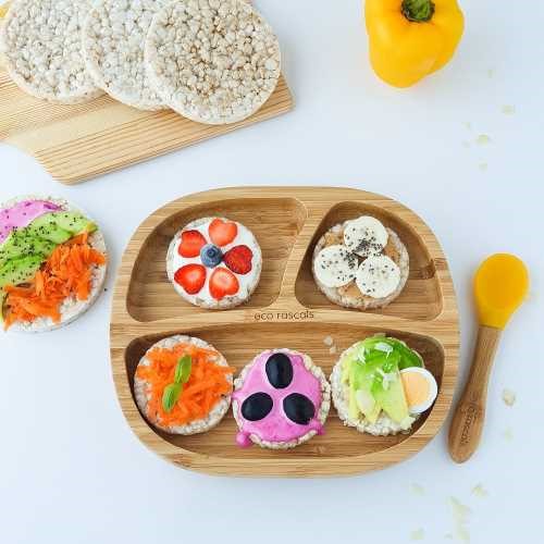 Plato bamboo toddler amarillo Eco Rascals