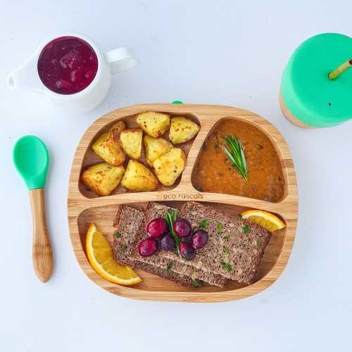 Plato bamboo toddler verde Eco Rascals