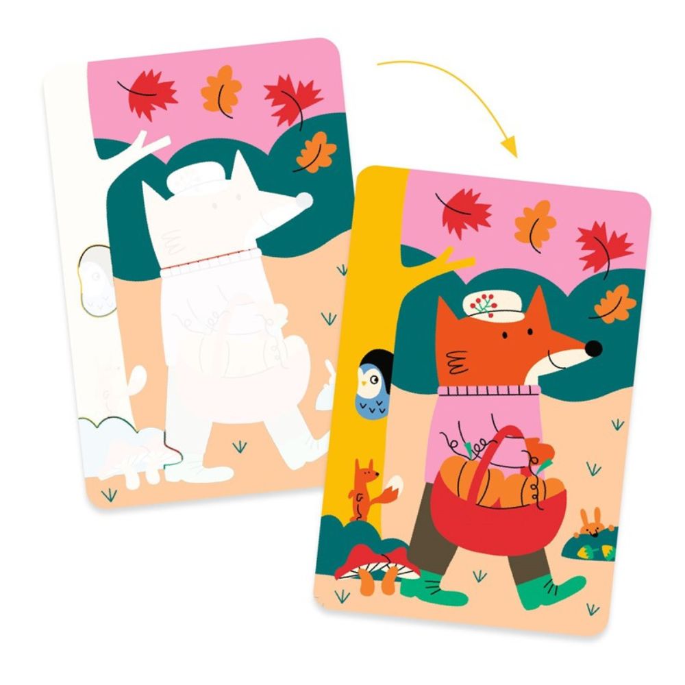 Colorear con agua 4 temporadas