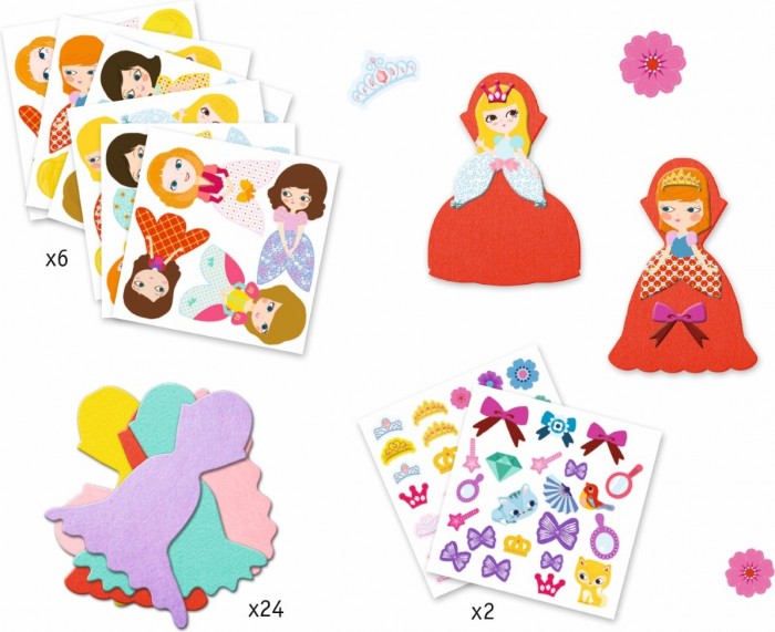 Crear con pegatinas Me gustan las princesas