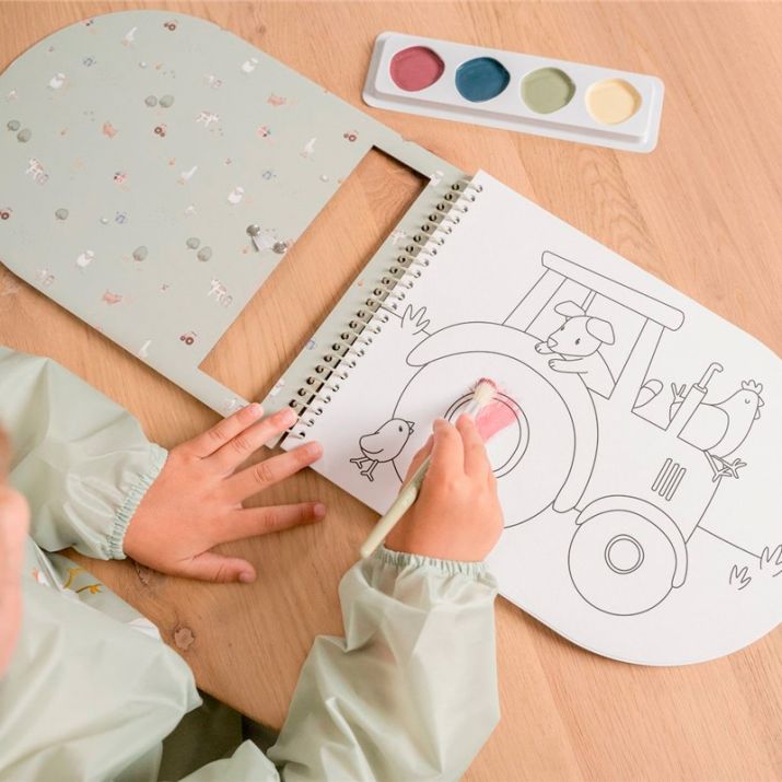 LIBRO ACUARELAS COLOREAR PEQUEÑA GRANJA