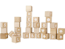 Wooden alphabet blocks
