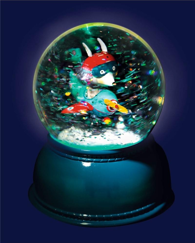 Lámpara bola de nieve Avión