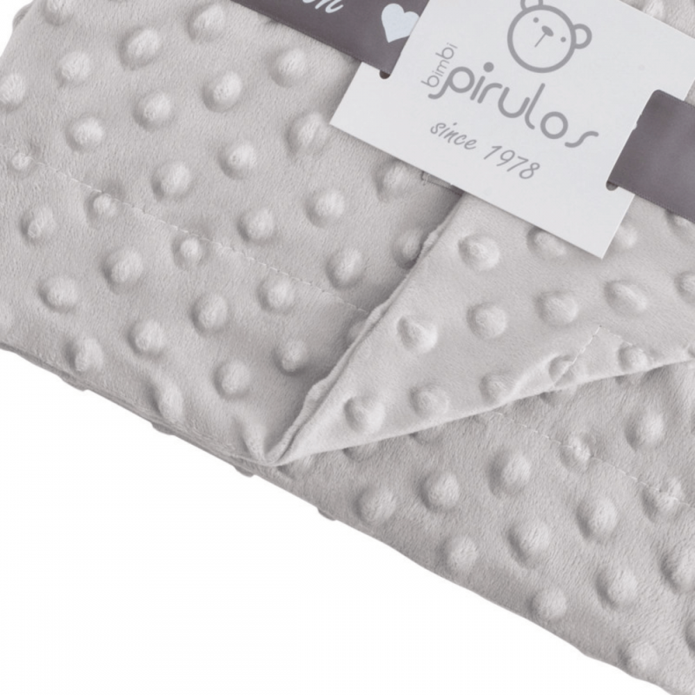 MANTA DOBLE CARA 80X110 640 DOTS 051 30 GRIS