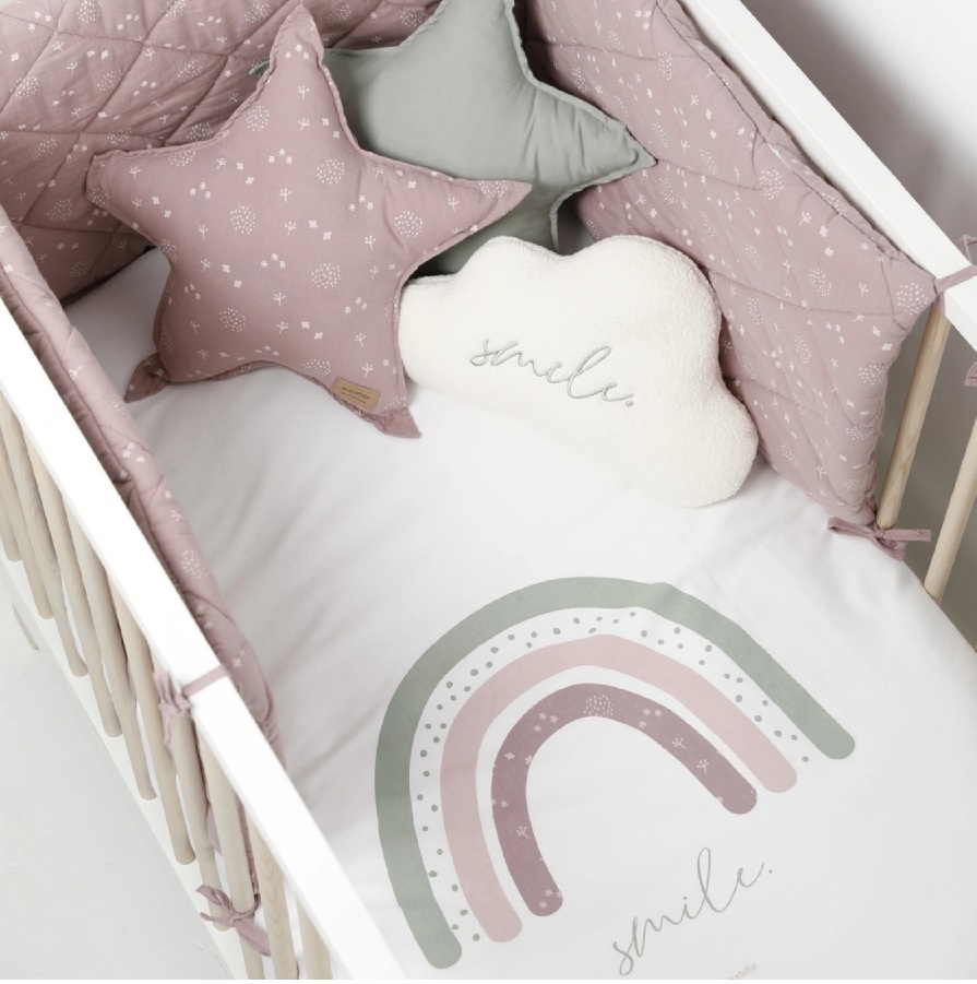 Funda Nórdica/Bedding set 2p 100 cuna 70 Old Rose