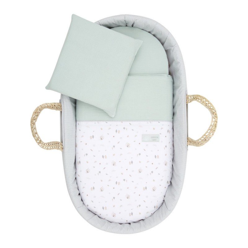 MOISÉS BEBÉ MIO CUCO + PATAS GREENY VERDE 39X80X25 CM