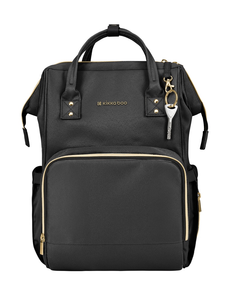 Bolsa de mamá Siena Negro & Oro 2025