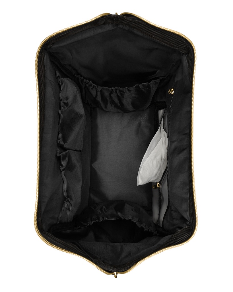 Bolsa de mamá Siena Negro & Oro 2025