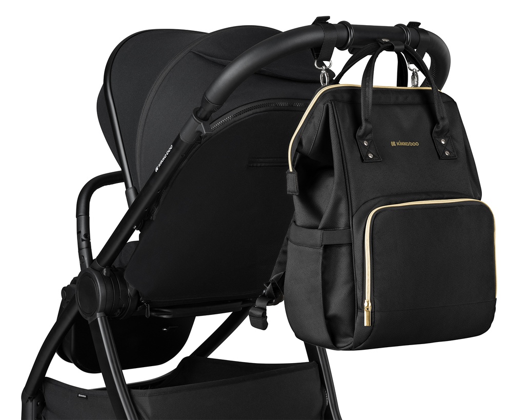 Bolsa de mamá Siena Negro & Oro 2025