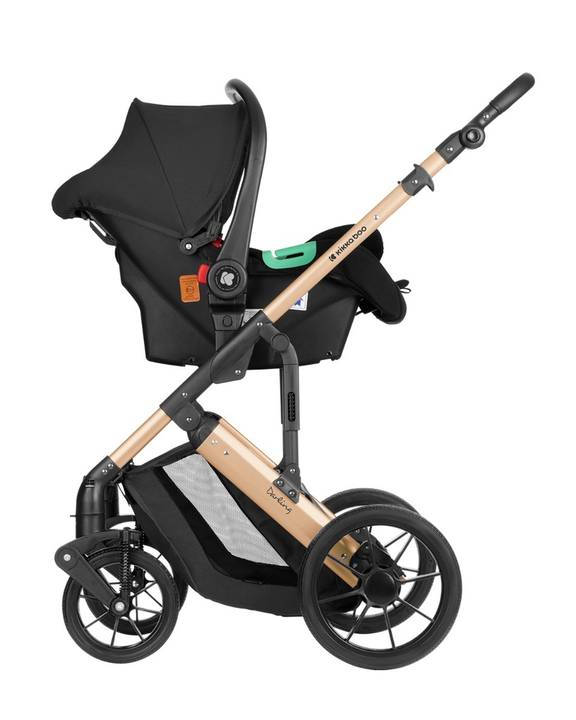 Carrito de bebé 3en1 asiento transf. Darling Negro