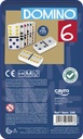 Dominó colores doble 6 caja de metal