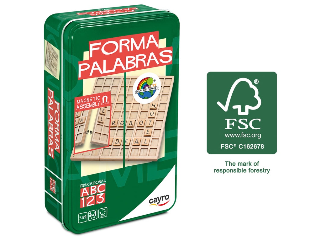 Formapalabras caja de metal