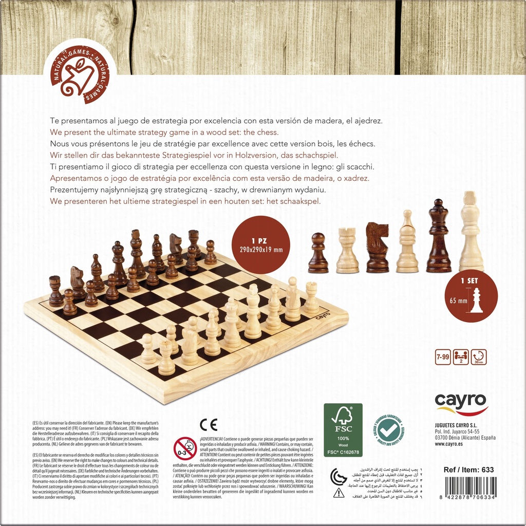 Ajedrez madera