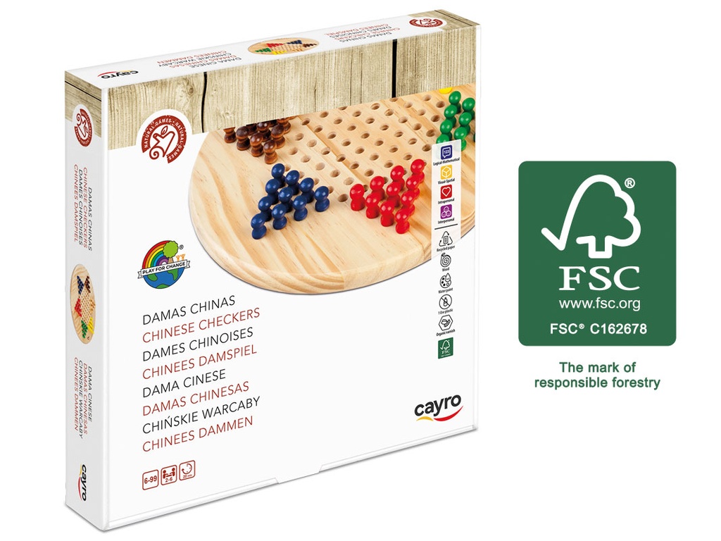 Damas chinas de madera