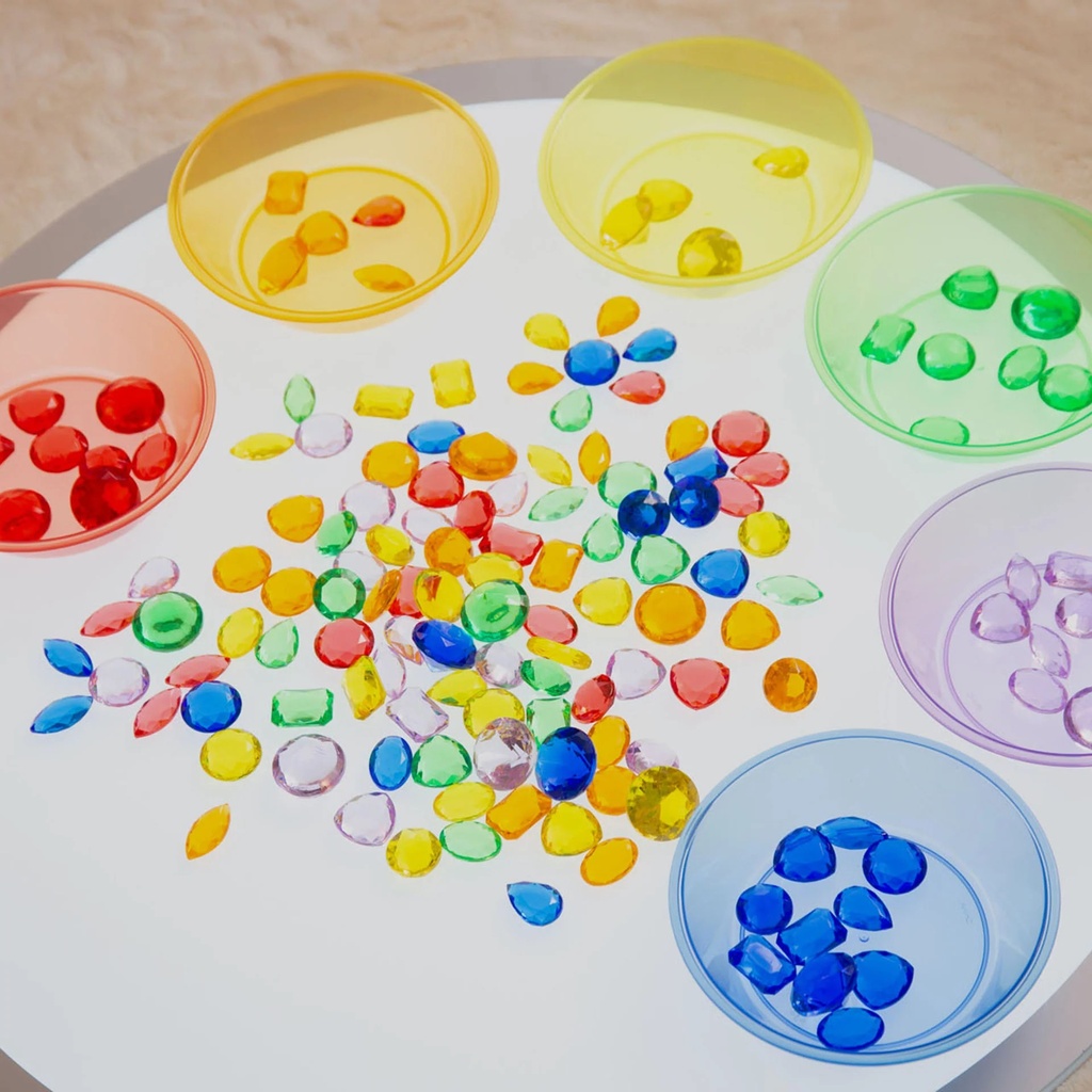 Tickit Conjunto de 144 joyas de colores translúcidos