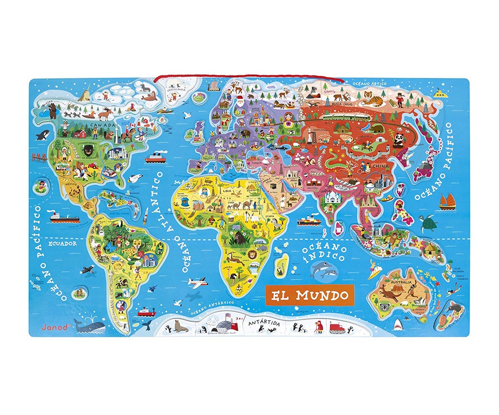 Puzle Magnético Atlas Mundial versión Española