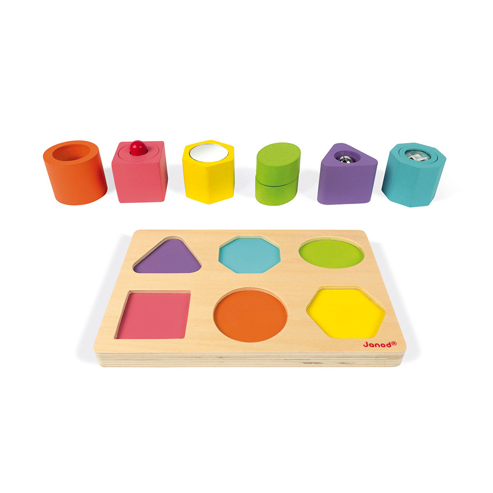 Puzle con 6 figuras sensoriales I Wood