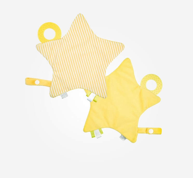 Estrellita de papel crujiente amarillo