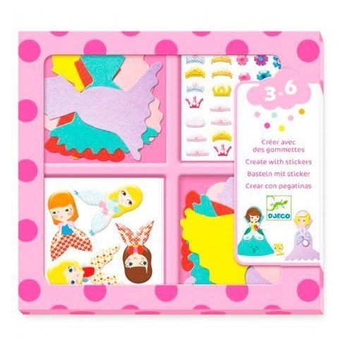 Crear con pegatinas Me gustan las princesas