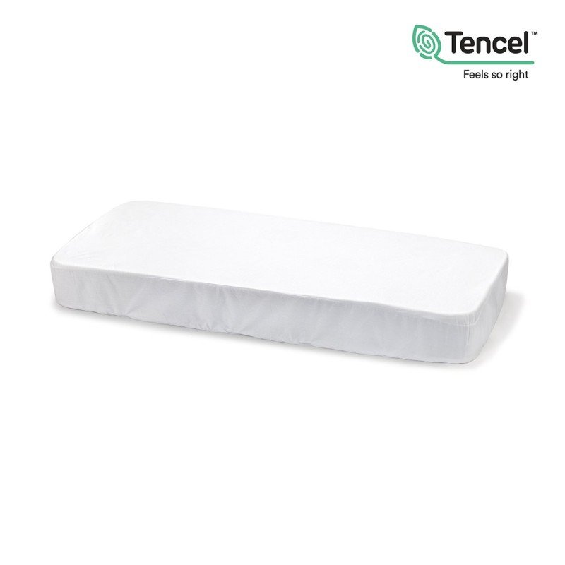 Bajera Ajustable Impermeable Tencel Cuna Blanco (60x120cm)