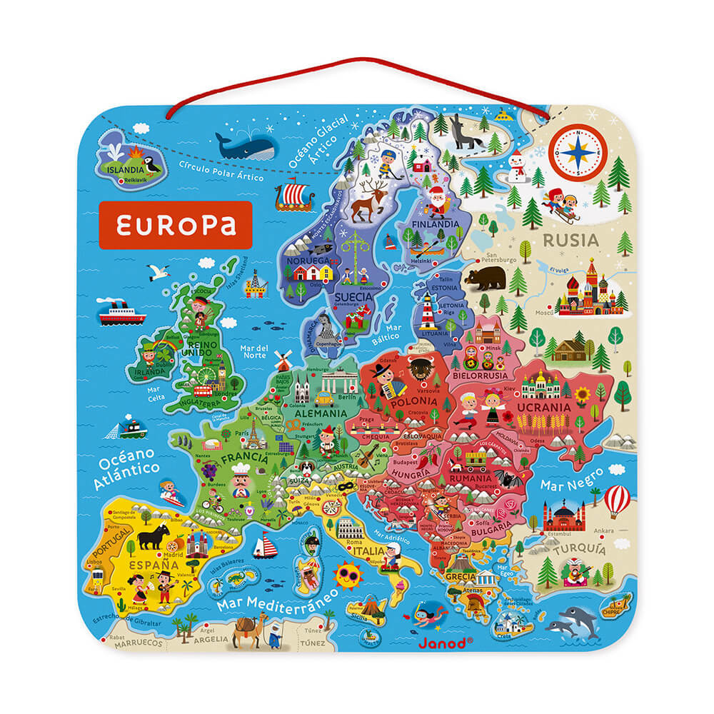 MAPA DE EUROPA MAGNÉTICO VERSIÓN ESPAÑOLA