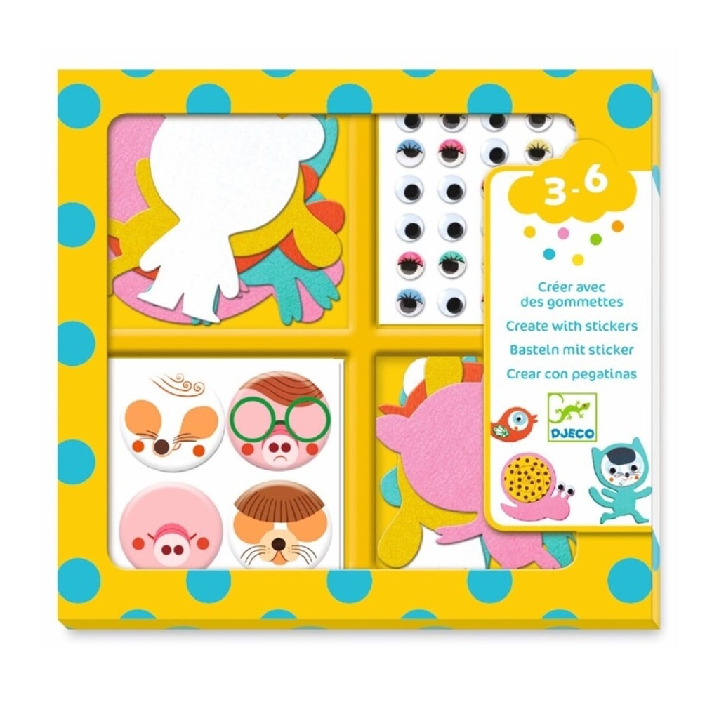 Crear con 1000 pegatinas Me gustan los animales