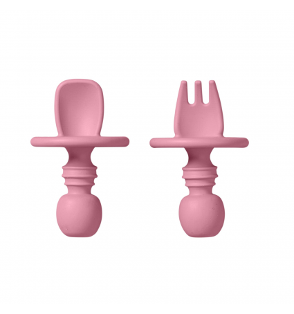 Cubiertos antiahogo "Nordic" rosa