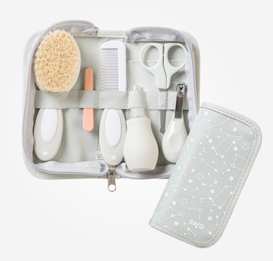 Neceser de aseo para bebé 10 pcs. Gris